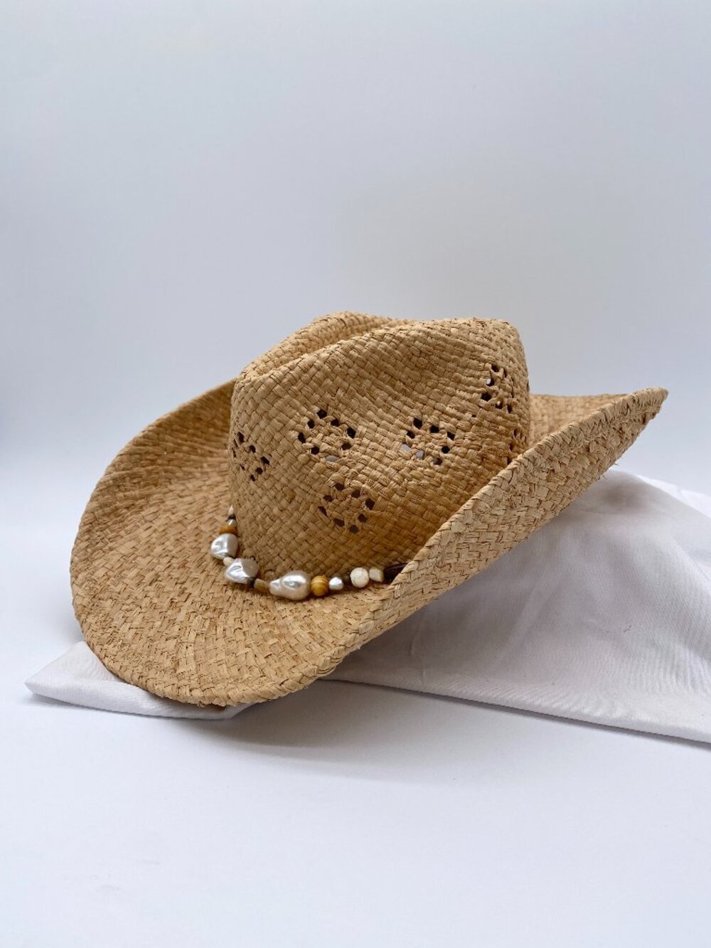 Lack of Color Sol Cowboy Hat Pearl Natural Medium 57cm NWT
